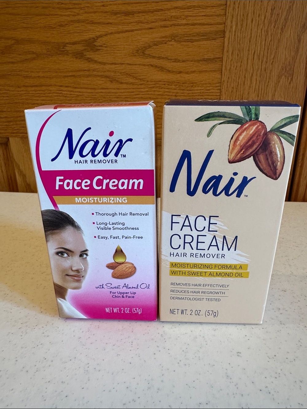 Nair Face Cream Hair Remover - Moisturizing (Pink & Cream)